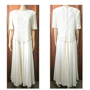 VTG Brilliante By JA Classic Formal Bridal Evening Wedding Gown Dress Size XXL